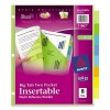 Avery  Big Tab Two-Pocket Insertable Plastic Dividers, 8-Tab Set, 1 Set  (11907)