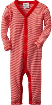 Splendid Littles Unisex-Baby Newborn Always Mini Striped Long Piece Romper, Fiesta, 6-12 Months