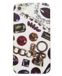 Perfectly precious. Upgrade your iPhone with this bold jewel print case from Juicy Couture. Durable and designed to easily slip into a pocket or purse, it keeps your favorite tech toy safe and secure. Fits iPhone 4 and 4S.