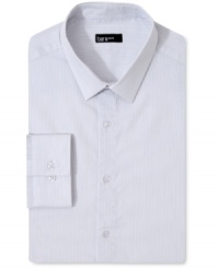 The right stripes. Distinguish your dress wardrobe with this slim-fit dress shirt from Bar III.