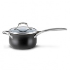 This Calphalon sauce pan with lid boasts the revolutionary Unison Slide Nonstick surface which releases foods effortlessly, making even the most demanding culinary creations simple to prepare. A heavy-gauge bottom provides even heating and prevents sauces from scorching, while the high sides and narrow opening control evaporation. Handles stay comfortably cool on the stovetop.