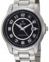 Bulova Men's 96B129 Precisionist Claremont Black Dial Steel Bracelet Watch