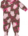 Carter's Girls One Piece Sleeper Footed Microfleece Piggy Pajama Toddler