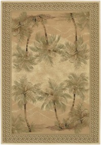 Couristan 2803/6387 Everest Palm Tree/Desert Sand 3-Feet 11-Inch by 5-Feet 3-Inch Rug