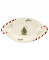 Christmas couldn't be sweeter with Spode's Christmas Tree Peppermint oval platter. An iconic holiday favorite trimmed with traditional candy canes makes already-delicious meals especially irresistible.