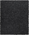 Safavieh Leather Shag Collection Metro Handmade Leather Area Rug, Black