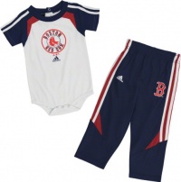 Boston Red Sox Newborn Adidas Creeper & Pant Set