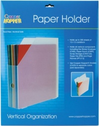 Advantus Cropper Hopper Vertical Paper Holder, Frost, 12-Inch-by-12-Inch