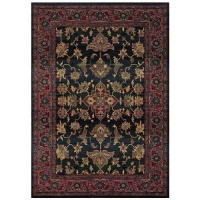 6' x 6' Round Oriental Weavers Sphinx Area Rug KHA-836F4 Blue/Red Color Machine Made Egypt Kharma Collection