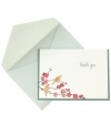 A beautiful gesture, Flowering Branches thank you cards help you express appreciation for a special gift, thoughtful friend and spring. Birds twitter from the top of cherry blossoms in a colorful lithograph print on pearl-white paper from Crane.