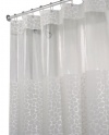 InterDesign Pebblz View EVA Stall Shower Curtain, White