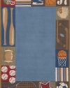 Momeni Lil Mo Varsity Rug, Denim, 3' x 5'