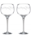 Big on elegance. Gardner Street Platinum Signature goblets feature delicately etched vines and fluid lines in generously proportioned crystal. From kate spade new york.