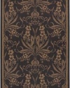 Couristan 1516/0111 Recife Garden Cottage/Black-Cocoa 5-Feet 10-Inch by 9-Feet 2-Inch Rug