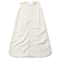 HALO SleepSack Plush Dot Velboa Wearable Blanket, Cream, Medium