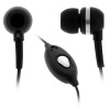 GTMax 3.5MM Black Hands Free Headset Headphone Ear-buds with Microphone + Black Small WaterProof Carrying Storage Eva Case for ZTE Avid 4G, Flash, Groove, Z431; BlackBerry, HTC, LG, Motorola, Samsung, Cellphone Smartphone Tablet and Mp3 player