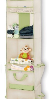 Munchkin 6 Shelf Closet Organizer, Cream/Green