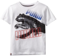 Puma - Kids Boys 2-7 Little Pixel Short Sleeve Tee, White, 7