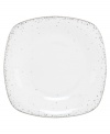 Forecast modern whimsy at meal time with the Silver Mist square plates from Lenox Lifestyle dinnerware. The dishes in this collection--like this salad plate--feature shimmering droplets that trickle in from the platinum-banded edge of bright white bone china. (Clearance)