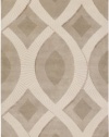 5' x 8' Rectangular Surya Area Rug by Candice Olson DCT6501-58 Ivory/Beige Color Hand Knotted India Decadent Collection