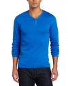 French Connection Men's Long Sleeve Basic Henley Shirt