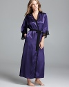 With lace trim and a long silhouette, this Oscar de la Renta Pink Label robe lends chic style to your at-home look.