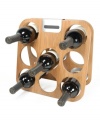 Develop your palette without cluttering your kitchen thanks to this collapsible bamboo wine rack from Metrokane. Store up to eight bottles, then put it away when you're down to the last drop.