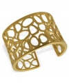 Fashion out in the open. This chic cuff bracelet from T Tahari's Essentials collection boasts a stylish openwork design. Nickel-free for sensitive skin. Crafted in 14k gold-plated mixed metal. Approximate width: 1-11/16 inches.