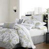 Echo Fan Floral Comforter Set - Grey - Queen