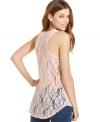 A lace-back tank top sprinkled with sequins makes even the most casual day feel utterly festive! From Eyeshadow