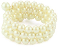 Carolee Pearl Basics' Simulated Pearl 4 Row 10mm Pearl Coil Bracelet