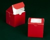 Dress My Cupcake Single Standard Red Cupcake Box and Holder (With Window), Set of 100 - Holder, Box, Carrier, Display