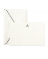 Add a personal touch. Crisp white correspondence cards are hand-engraved with a single initial to match a charcoal-lined envelope in this classic stationary set from Crane. (Clearance)