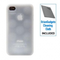 Case-Mate Egg Impact Silicone Skin Case for Apple iPhone 4 (White) (Includes OrionGadgets Cleaning Cloth)