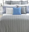 Ralph Lauren Jermyn Street Large Stripe Full/Queen Duvet Cover Gray/White