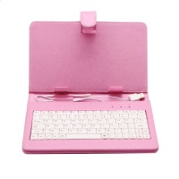 HDE® Hard Cover Case with Keyboard for 7 Tablet - Pink