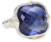 Judith Ripka Contempo Blue Cushion Stone Ring, Size 6