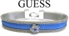 GUESS Bracelet Blue Swarovski Crystals Silver Plated Mesh New 1990s Vintage Stock Clearance Sale