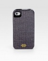 The look of fabric and the protection of plastic, custom-designed to use with the iPhone® 4 and 4S models. Two-piece snap-together designTotal access to all controlsFits iPhone 4 and 4S modelsImported