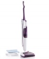 Steam, sweep and welcome in an all-around clean. Combining the super power of hot steam vapor and a powerful sweeper, this versatile tool picks up dust and dirt and then sanitizes your floor without using any chemicals. Simply choose from dust, mop or scrub and kiss bacteria, germs and grime goodbye! 1-year warranty. Model SSS-5618.