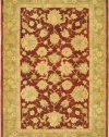 Safavieh  AN522D Anatolia Collection Handmade Red and Green Hand-Spun Wool Area Rug, 4-Feet by 6-Feet