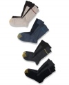 Need some weekend socks style? This casual 4-pack from Gold Toe gets you through Saturday and Sunday looking great.