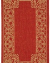 Area Rug 2x3 Rectangle Transitional Red - Natural Color - Safavieh Courtyard Rug from RugPal