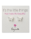 Butterflies send hearts aflutter: these Dogeared stud earrings are just right as a little something special.