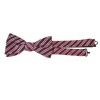 Countess Mara Men's Core Stripe Pre-tied Bow Tie, Red, One Size