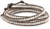 Chan Luu Clear Quartz Leather Wrap Bracelet