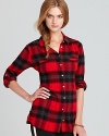 An iconic fall look, this vibrant plaid C&C California Tunic enlivens denim and epitomizes classic comfort all season long.