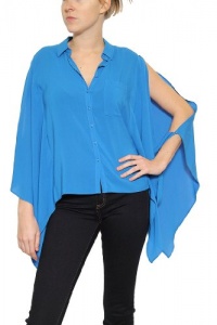 Women's ADDISON Dolman Blouse in Cobalt Blue