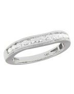 Effy Jewlery 14K White Gold Diamond Contour Band, .47 TCW Ring size 7