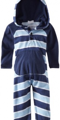 Splendid Littles Baby-boys Infant Chesapeake Rugby Romper, Sky, 12-18 Months